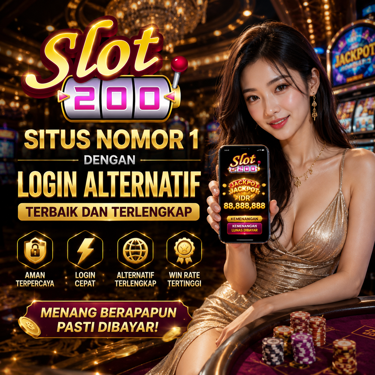 SLOT200 Situs Nomor 1 dengan Login Alternatif Terbaik dan Terlengkap